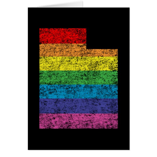 utah rainbow hälsningskort (Framsidan)