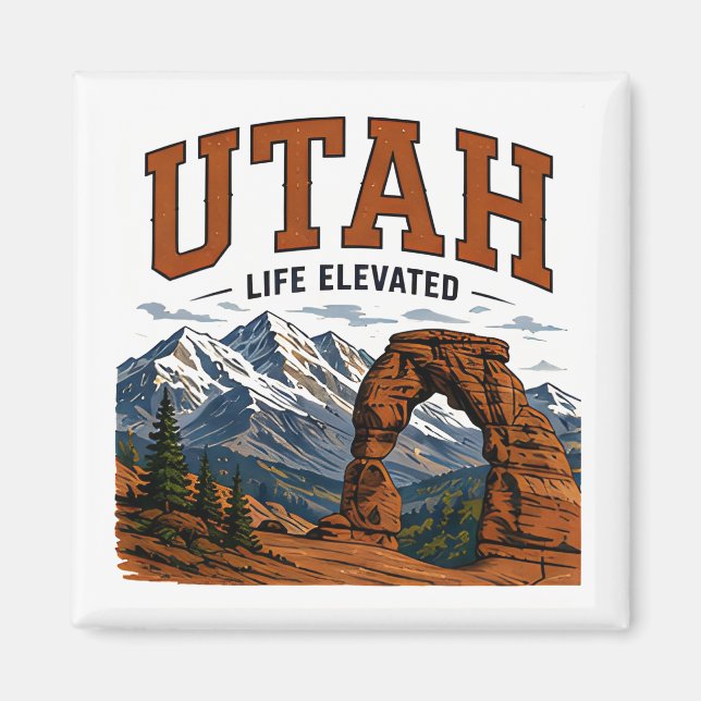 Utah Red Canyon Äventyr Magnet (Framsidan)