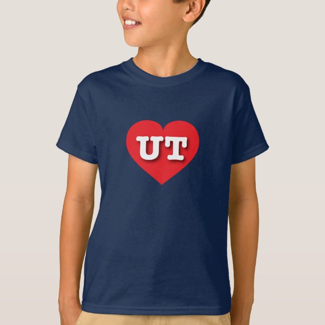 Utah Red Heart - I kärlek UT T-shirt (Framsida)