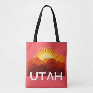 Utah Retro Vintage Desert Sunset Tygkasse