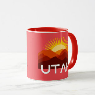 Utah Retro Vintage Öken Solnedgång Mugg