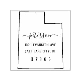 Utah Returadress Frimärke Self-Inking Självfärgande Stämpel