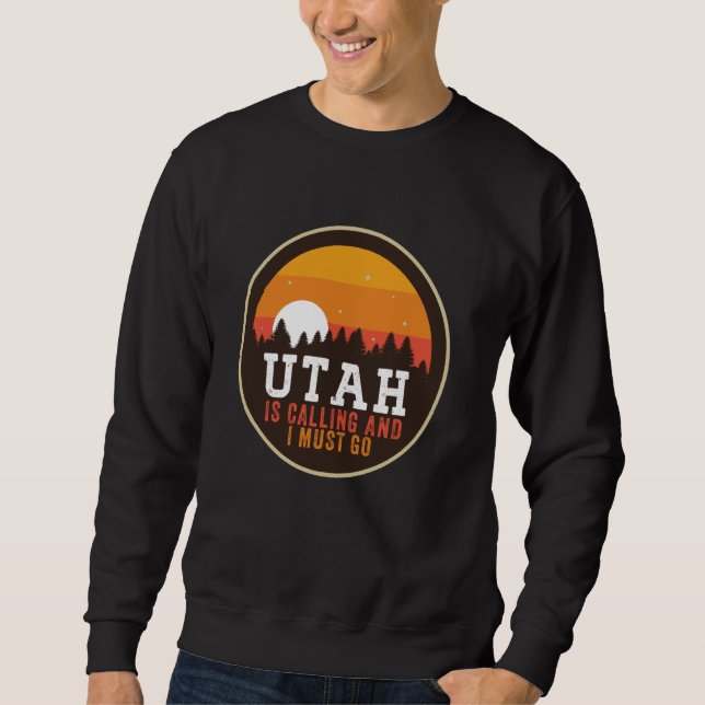 Utah ringer och jag måste gå med berg lång ärmad tröja (Framsida)