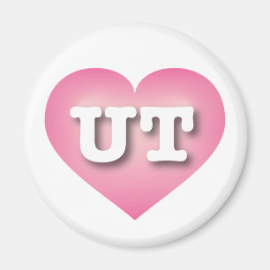 Utah Rosa Fade Heart - I kärlek UT Magnet