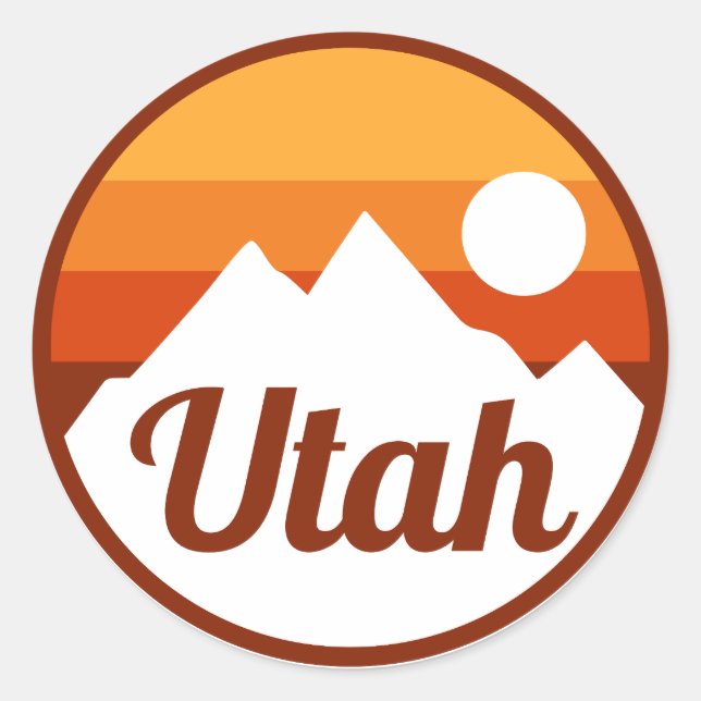 Utah Runt Klistermärke (Framsida)