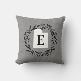 Utah Rustic WAN Monogram Dekorativ kudde