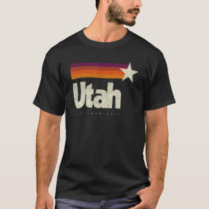 Utah Salt Sjö City Coola Retro Distress American T Shirt