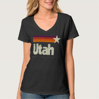 Utah Salt Sjö City Coola Retro Distress American T Shirt