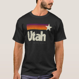 Utah Salt Sjö City Coola Retro Distress American T Shirt