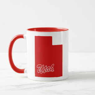 Utah Shape Red Mugg