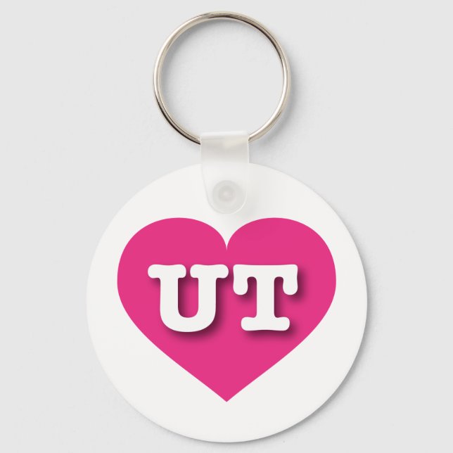 Utah Shock rosa Heart - I kärlek UT Nyckelring (Framsida)