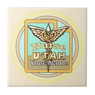 Utah Sjuksköterska Caduceus Tile Kakelplatta