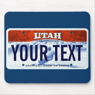 Utah skidar registreringsskyltmusen vadderar musmatta