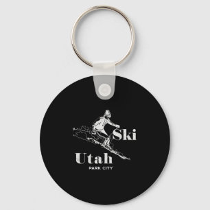 Utah Skiing Park City Långärmad Ski Tee Nyckelring