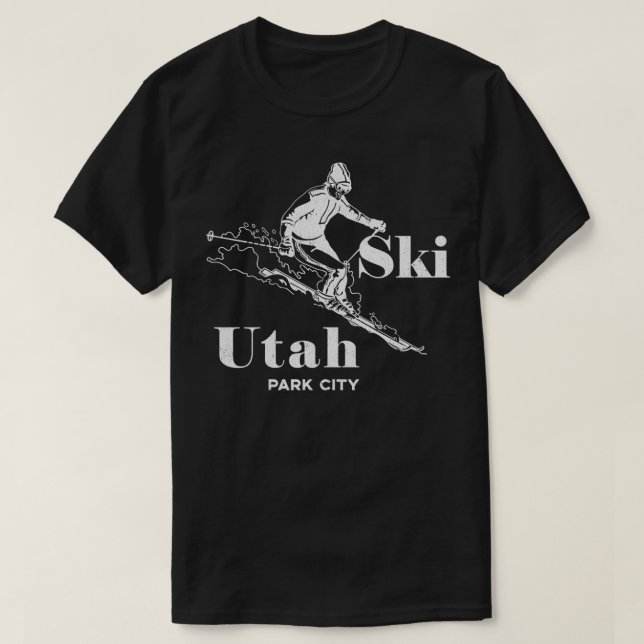 Utah Skiing Park City Ski T Shirt (Design framsida)