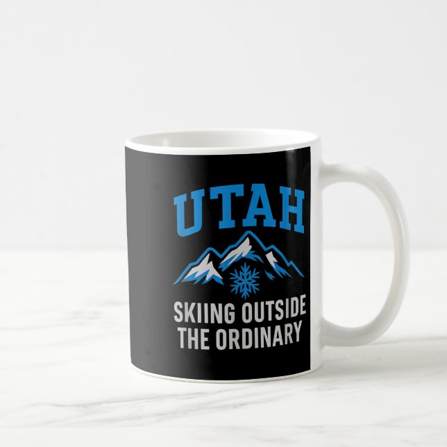 Utah Skiing utanför det vanliga Collegiate Graphi Kaffemugg (Höger)