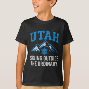 Utah Skiing utanför det vanliga Collegiate Graphi T Shirt