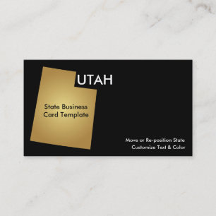 Utah State Affärskort Metallic Guld Visitkort