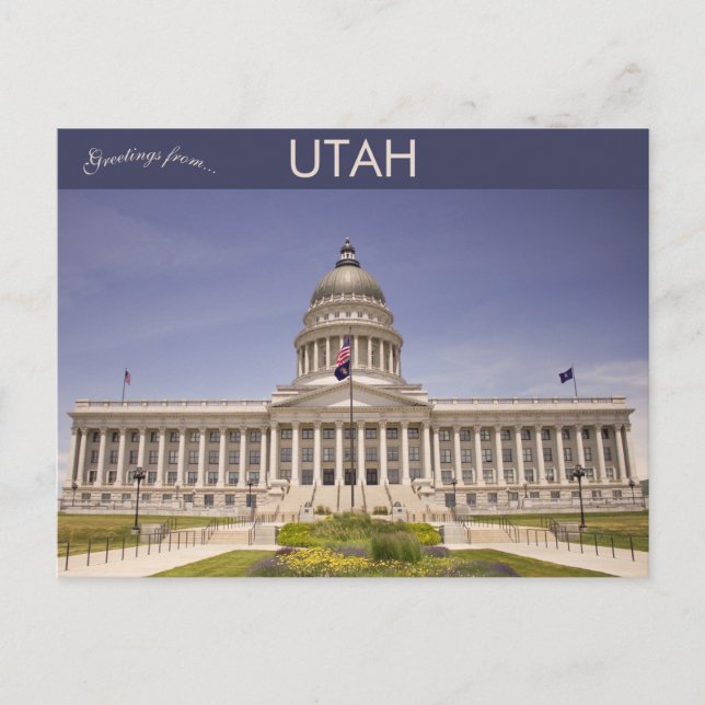 Utah State Capitol i Salt Lake City Utah Vykort (Framsida)