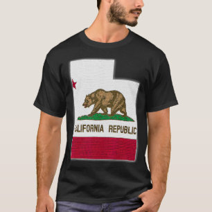 UTAH STATE KARTA CALIFORNIA CA Flagga Roots Manar T Shirt