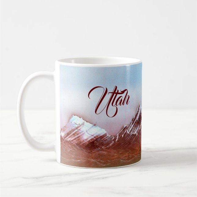 Utah State Mountain Range Kaffemugg (Vänster)
