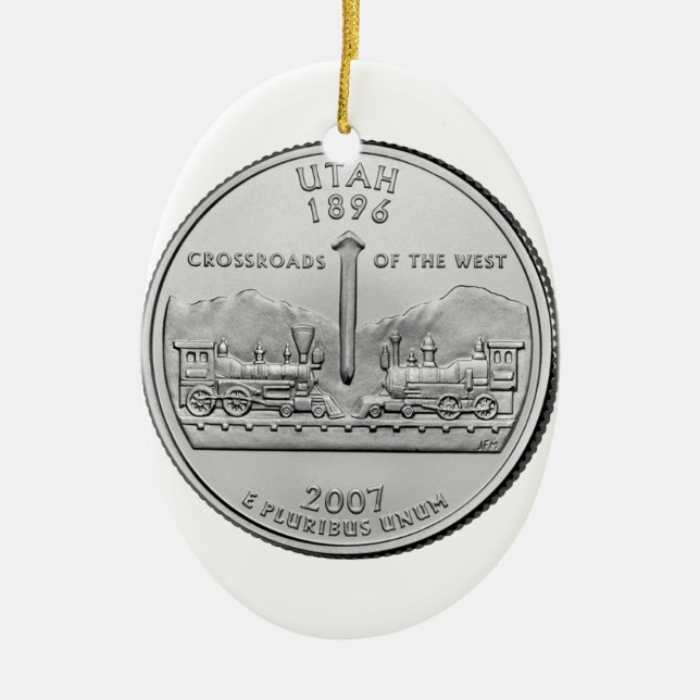 Utah State Quarter Julgransprydnad Keramik (Framsidan)