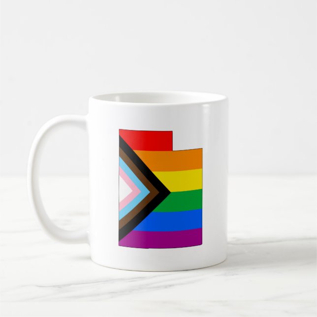 Utah State Stolthet HBTQ Framsteg Stolthet Kaffemugg (Vänster)