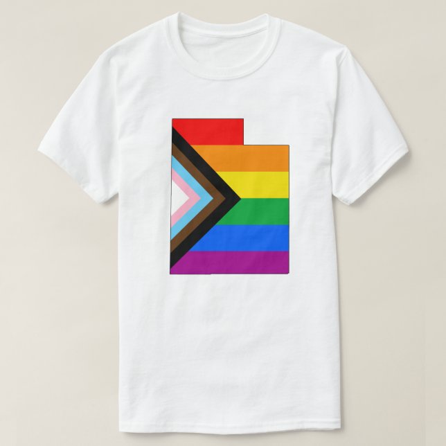 Utah State Stolthet HBTQ Progress Stolthet T Shirt (Design framsida)