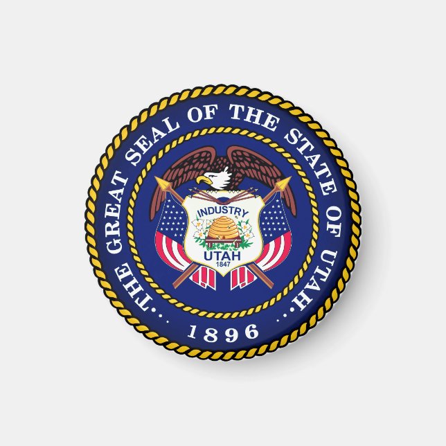 Utah-statens sigill magnet (Framsidan)