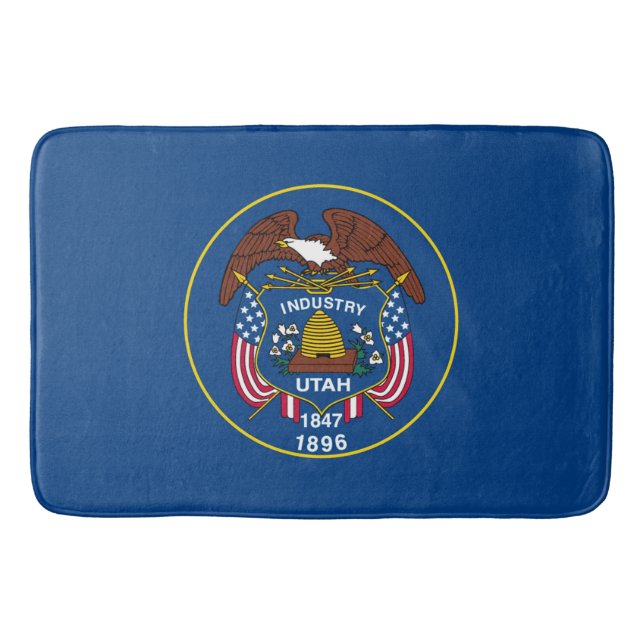 Utah Statlig flagga Design Badrumsmatta (Framsidan)