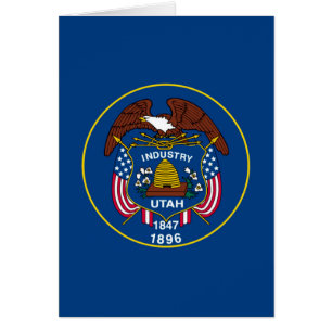 Utah Statlig flagga Design Hälsningskort