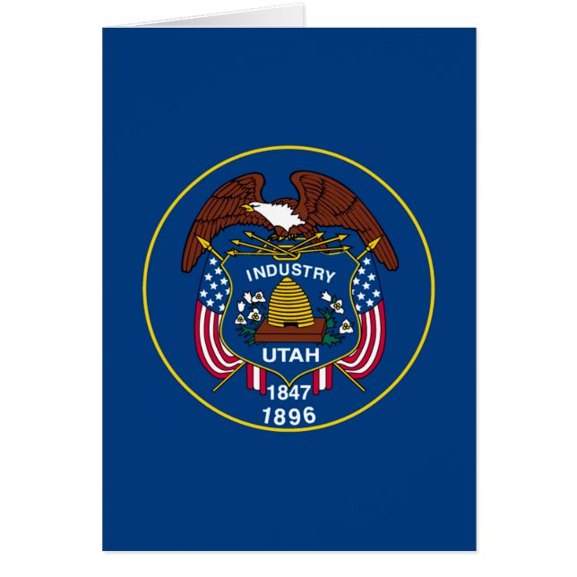Utah Statlig flagga Design Hälsningskort (Framsidan)