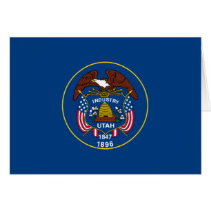 Utah Statlig flagga Design Hälsningskort