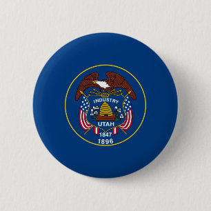 Utah Statlig flagga Design Knapp