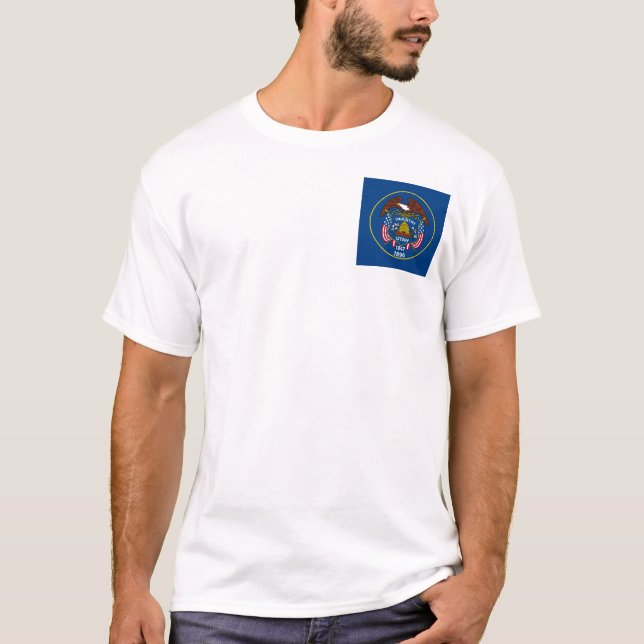 Utah Statlig flagga Design T-shirt (Framsida)