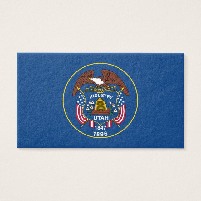 Utah Statlig flagga Design Visitkort (Framsidan)