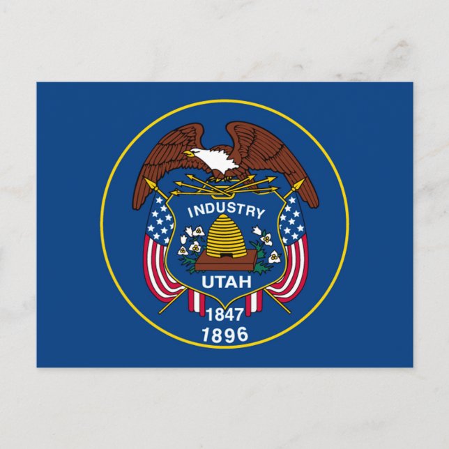 Utah Statlig flagga Design Vykort (Framsida)