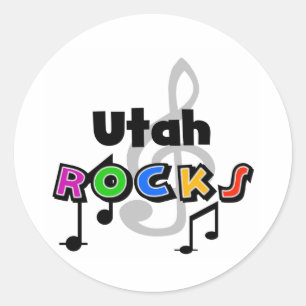 Utah Sten Runt Klistermärke