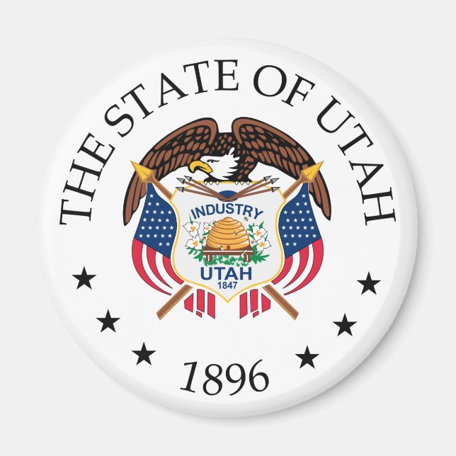 Utah-tecken Magnet (Framsidan)