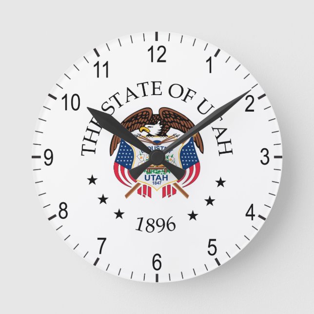 Utah-tecken Rund Klocka (Framsida)