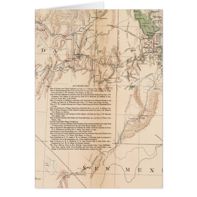 Utah Terr & Mil Dept Hälsningskort (Framsidan)