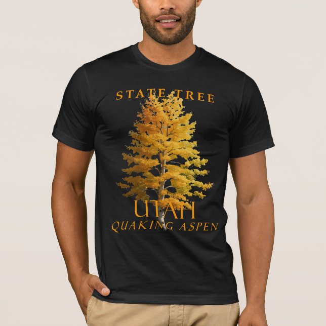 Utah-territoriet Träd vid det Aspen som ligger uta T Shirt (Framsida)