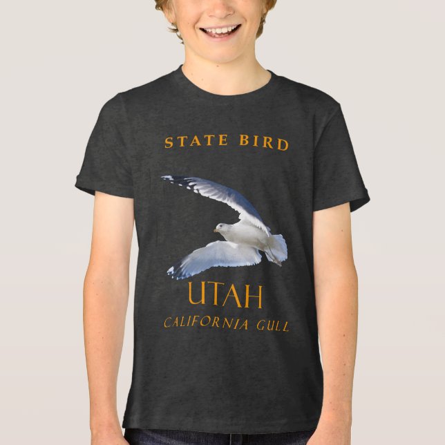 Utah Territory Fågel Kalifornisk mås T Shirt (Framsida)