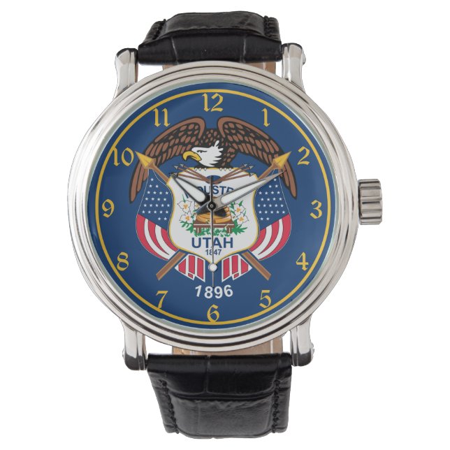 Utah: The Beehive State US Flagga, Industri Armbandsur (Framsida)