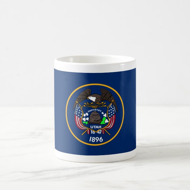 Utah: The Beehive State US Flagga, Industri Kaffemugg (Center)