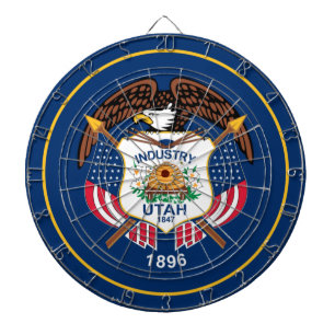 Utah: The Beehive State USA:s flagga, industri Darttavla