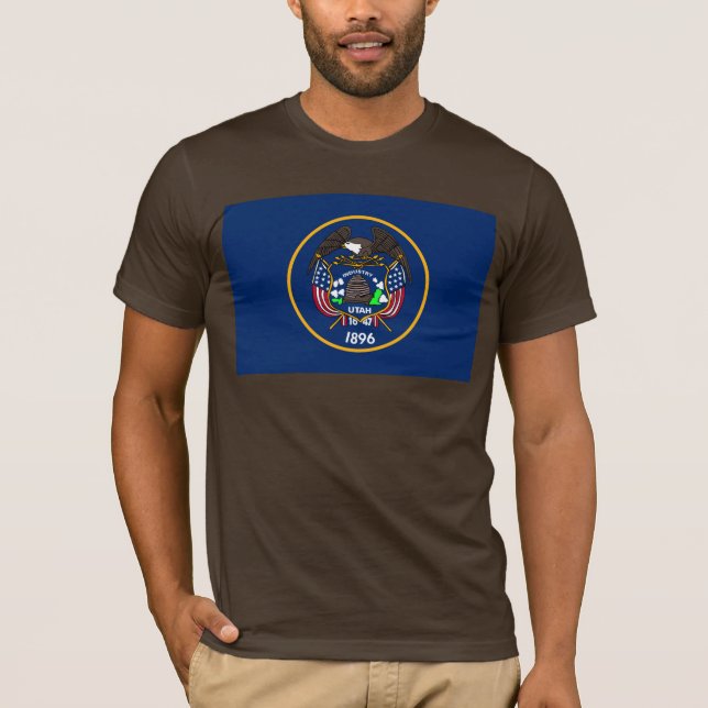 Utah: The Beehive State USA:s flagga, Industri T Shirt (Framsida)