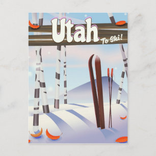 Utah till skidan! vykort
