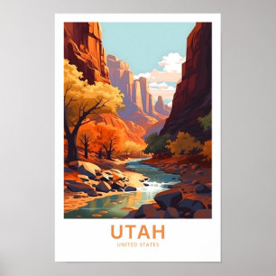 Utah United Stater Travel Print Poster