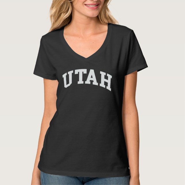 Utah US College Font Proud American USA T Shirt (Framsida)